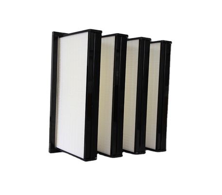 Hoge-efficiëntie gevlegde HEPA H14 H13 V bankluchtfilter voor ventilatiesysteemreiniger