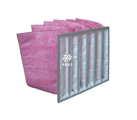 Gecustomiseerde industriële 6-luchtfilter zak luchtfilters met lage weerstand synthetische vezels medium aangepaste zak HVAC systeem