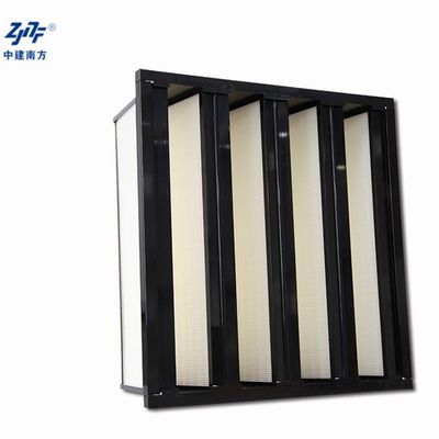 Sub-efficiëntie MERV 8 Superfine V Bank Air Filter W-type Stof Grote filtratiecapaciteit Stofverzameling