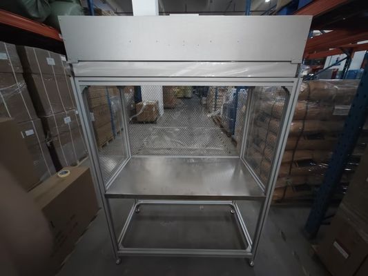 Hoog efficiënt laminair luchtstroomsysteem Roestvrij staal werkoppervlak Draagbare automatische luchtstroomregeling