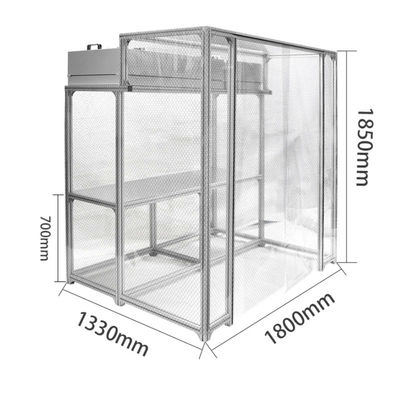 Makkelijk te installeren Draagbare luchtfiltratie Commerciële stand zitbank Met 99,99% 0,3um Porositeit En HEPA of ULPA Filters