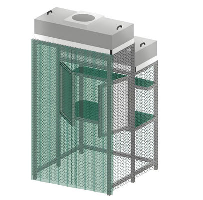 Fabriek geleverd roestvrij staal clean room stand voor niet-poreuze oppervlakken en bescherming van personeel in de biotechnologie productie-installatie