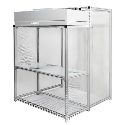 Gemakkelijk te monteren Flexibiliteit en ruimte-efficiëntie Mini Clean Bench Clean Environment Booth Met verstelbare luchtstroomcontroles