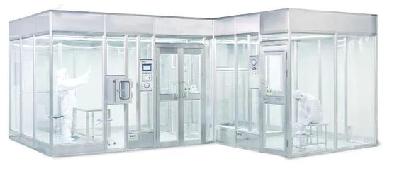 Modulaire schoonruimte met plafond Ffu airconditioning filtersysteem voor eenrichtingsluchtstroom systeem stofvrij werken