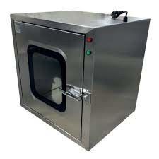 Optische industrie Cleanroom Pass Box met Air Lock Pass-Through en Air Barrier in zilver