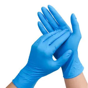 Oliebestendige nitrilhandschoenen voor schoonruimte, chemische corrosiebestendige, lage allergieën veroorzakende, glad oppervlak
