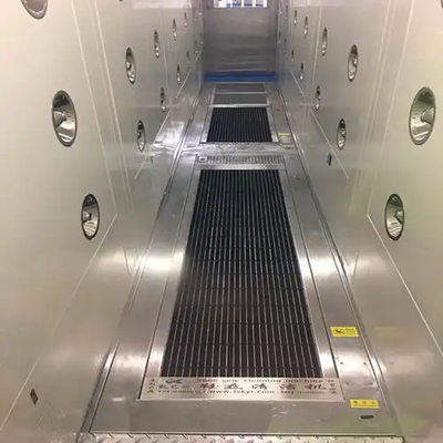Roestvrijstalen transportbandschoenreiniger met luchtdouche voor cleanrooms