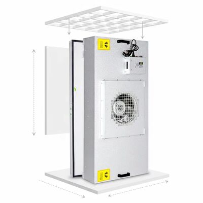 quality Hoogrendement 99,99% HEPA Ventilatorfilterunit met SUS304 Roestvrij Staal en Drie-Snelhedenregeling factory