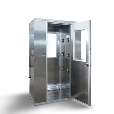 quality Roestvrijstalen Clean Room-luchtdouche met HEPA-filterefficiëntie ≥99,99% en hogesnelheidsmondstuk 22-25 M/s factory